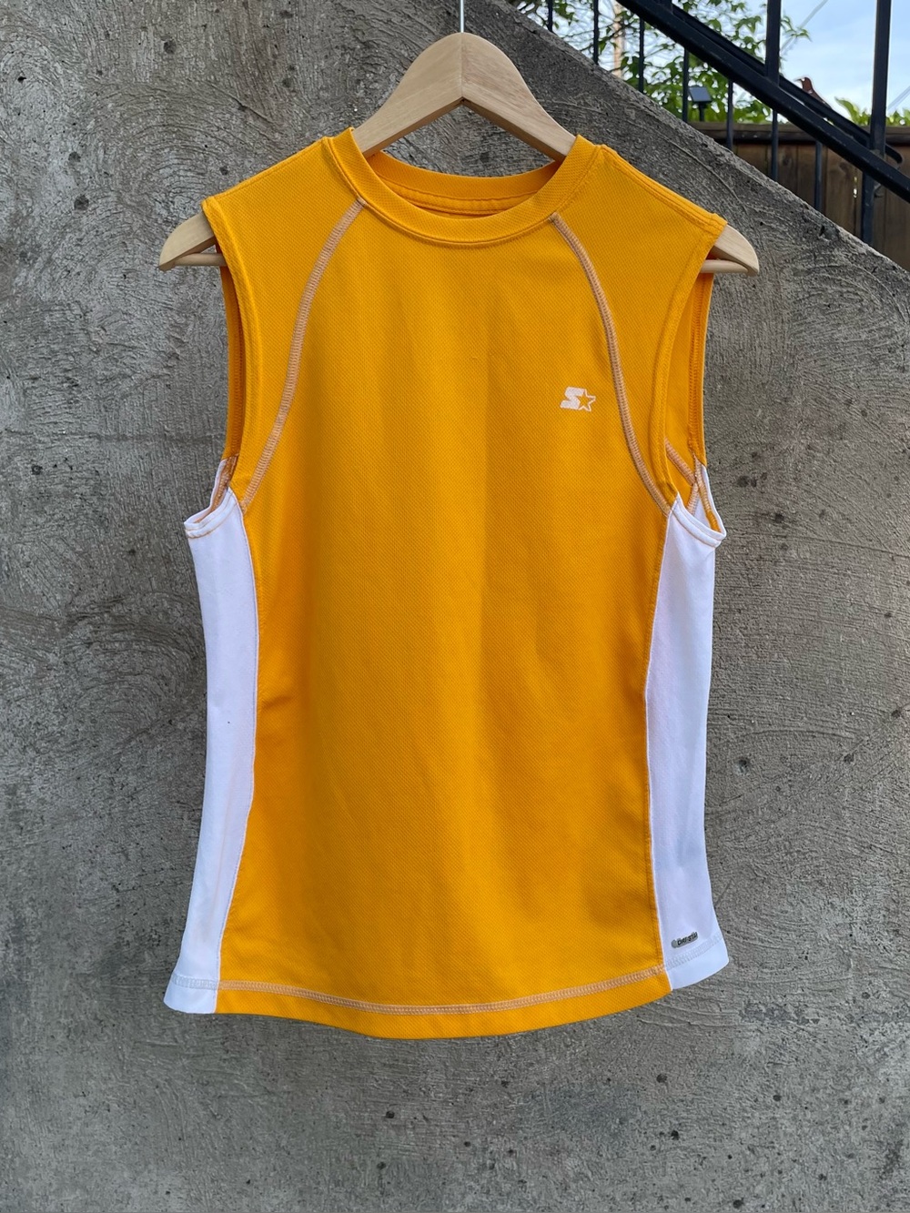 Orange and white Starter tank top size small
